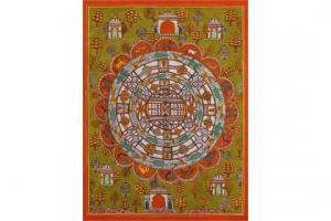 BHUGEL H.B,Indian Tantric Pichwai, with fish and turtles,Rosebery's GB 2015-10-06