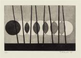 BIALECKA TAMARA 1965,3 sheets: Abstract with circles,1985,Galerie Koller CH 2012-06-22