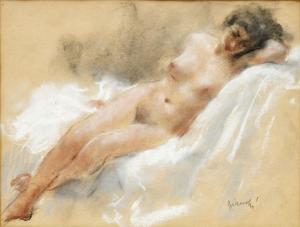 BIANCHI Alberto 1882-1969,Liegender weiblicher Akt,Kastern DE 2022-11-19