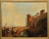 BIANCHI Gaetano 1819-1892,Battlewith castello,Millea Bros US 2007-09-14