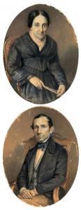 BIANCHI Giosue 1803-1875,Ritratto di signora con ventaglio, gentiluomo seduto,Farsetti IT 2013-11-09