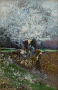 BIANCHI Mosé 1836-1892,L'orage,1895,Cornette de Saint Cyr FR 2023-05-11