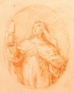 BIANCHI Pietro 1694-1740,Santa monaca con ostensorio,Finarte IT 2021-05-25
