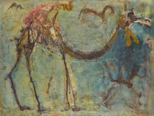 BIANCHINI Vincenzo,CAMEL RIDE IN THE DESERTOF DASHT-E KAVIR UNDER MID,1960,Sotheby's 2017-11-13