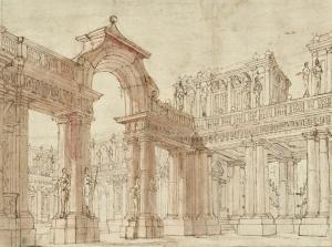 BIBIENA Giuseppe Galli 1696-1757,Projet pour un décor d'opéra,Aguttes FR 2022-12-06