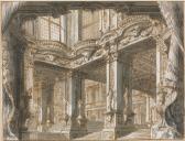 BIBIENA Giuseppe Galli,The courtyard of a palace, for a theatrical set,Christie's 2011-04-15