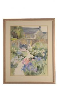 Bibra Sarah,View of a flower lined path leading to a church,Duke & Son GB 2021-12-10
