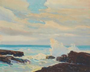 BICKERSTAFF George Sanders 1893-1954,Rocky coast,John Moran Auctioneers US 2023-04-03