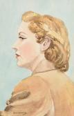 BICKERSTAFF Renee 1904-1983,Portrait of a Girl,Morgan O'Driscoll IE 2016-10-03