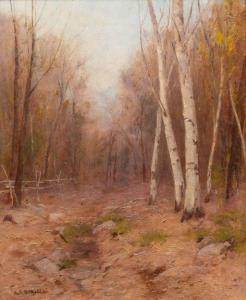BICKNELL Albion Harris 1837-1915,Landscape with White Birches,Hindman US 2020-12-10