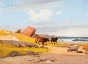 BICKNELL Albion Harris 1837-1915,Seaside Pasture with Cattle,Skinner US 2021-05-21