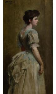 BICKNELL William Henry Warren,Portrait of a Young Woman in White,1890,William Doyle 2023-04-05
