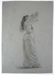 BIDA Alexandre 1813-1895,Danseuse orientale,Audap-Mirabaud FR 2014-10-31