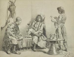 BIDA Alexandre 1813-1895,The Chess Players,1879,Sotheby's GB 2023-04-25