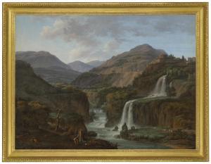 BIDAULD Joseph J. Xavier,A mountainous landscape with a waterfall, Tivoli,Christie's 2022-12-09