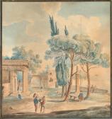 BIDAULD Joseph J. Xavier 1758-1846,Description: Pastoral landscap,1793,Butterscotch Auction Gallery 2016-06-19