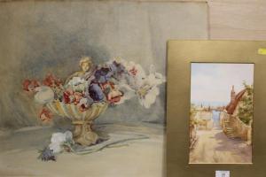 Biddle Winifred Percy 1878,STILL LIFE STUDY OF FLOWERS,Cuttlestones GB 2022-01-26