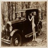 BIEDERER Jacques 1887-1942,naked woman by a car,1930,Bruun Rasmussen DK 2013-06-03