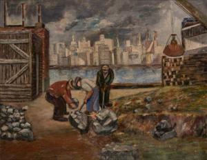 BIEL Joseph 1891-1943,Wharf Scene,William Doyle US 2020-03-04