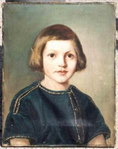 BIELCHOWSKI Karl August,Portrait de petite fille,1943,Cannes encheres, Appay-Debussy 2019-10-12