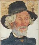 BIELER Ernest 1863-1948,Le vieux sonneur, Claude Antoine à Savièse,1908,Sotheby's GB 2021-12-14