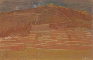BIELER Ernest 1863-1948,Paysage de Savièse en automne,Christie's GB 2017-10-17