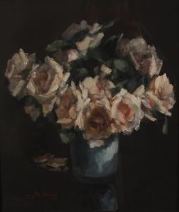 BIERAND Georges, Geo 1895,Vase de roses,Brussels Art Auction BE 2017-03-14