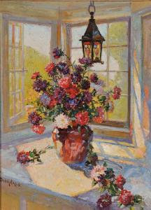 BIERHALS Otto 1879-1944,Floral Still Life in a Sunny Window,Skinner US 2016-09-23