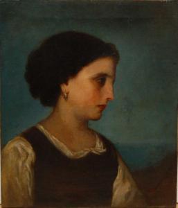 BIERMANN Gottlieb 1824-1908,"Porträt einer jungen Frau im Profil",Neumeister DE 2011-02-09