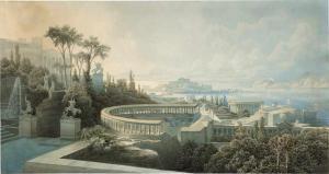 BIERMANN Karl Eduard 1803-1892,Das griechische Theater von Syrakus,Galerie Bassenge DE 2019-11-29