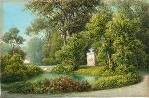 BIERMANN Karl Eduard 1803-1892,Svarez-Gedenkstein im Garten des Reichskanzler,1863,Galerie Bassenge 2022-06-03
