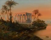 BIERMANN Karl Eduard 1803-1892,The Ancient Temple on the Island of Philae in Aswa,Van Ham 2012-05-11