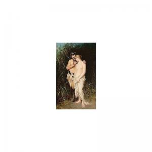 BIERMER Otto 1858-1901,pan seducing a nymph,Sotheby's GB 2001-09-26