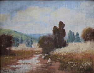 BIERSI B A,Continental impressionist landscape,Cuttlestones GB 2018-09-06