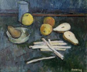 BIERUMA OOSTING Jeanne 1898-1994,A still life with asparagus, pears and apples,Venduehuis 2022-11-17