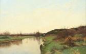 BIESCHEL Willem Gerardus 1863-1936,Landschaft mit Gewässer,Von Zengen DE 2016-03-11