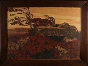 BIESE Karl 1863-1926,Landscape with Hunebed,1901,Twents Veilinghuis NL 2020-10-22