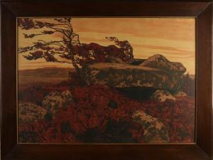 BIESE Karl 1863-1926,Landschaft mit Hunebed,1901,Twents Veilinghuis NL 2021-01-07