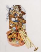 BIESTY STEPHEN 1961,Cross section view of a windmill,Mallams GB 2017-04-10