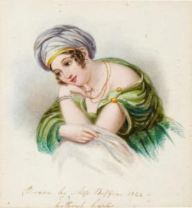 BIFFIN Sarah Wright 1784-1850,Portrait of a young lady 'La Soeur de Didon',1844,Sotheby's 2023-07-06