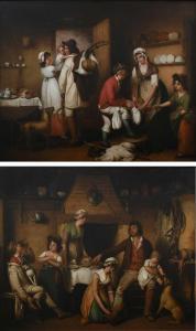 BIGG William Redmore 1755-1828,The Harvester's departure; The Harvester's ret,1806,Woolley & Wallis 2024-03-06