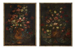 BIGGI DEI FIORI Felice Fortunato 1680-1750,Bouquet de fleurs dans un vase à décor d\’He,Neret-Minet 2022-12-16