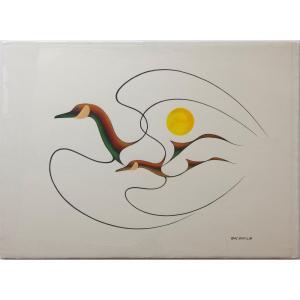 BIGNELL Isaac 1958-1995,GEESE IN FLIGHT,1989,Waddington's CA 2022-11-17