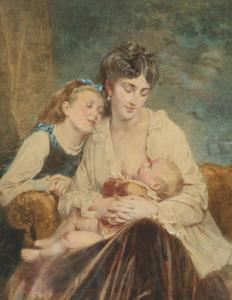 BIGNOLI Antonio 1812-1886,MOTHER AND DAUGHTER WITH INFANT,Sloans & Kenyon US 2016-06-26