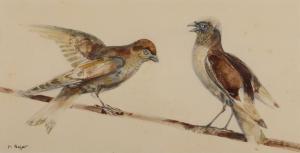 BIGOT Raymond 1872-1953,Deux oiseaux branchés,De Maigret FR 2023-03-31