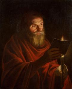 BIGOT Trophime 1579-1650,Un homme lisant à la lumière d'une,Artcurial | Briest - Poulain - F. Tajan 2024-03-20