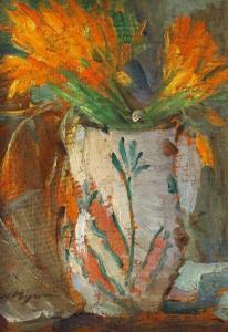 BIJU Leon Alexandru 1880-1970,Jug with Spring Flowers,Artmark RO 2024-01-31