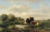 BILDERS Albertus Gerardus 1838-1865,Kühe auf der Weide,Schuler CH 2010-09-13