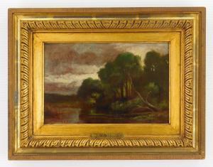 BILDERS Johannes Wernardus 1811-1890,Landscape with River,1885,Rachel Davis US 2024-03-23