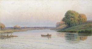 BILIBINE Ivan Iakovlevich 1876-1942,Riverscape at sunset,1916,Bonhams GB 2017-06-07